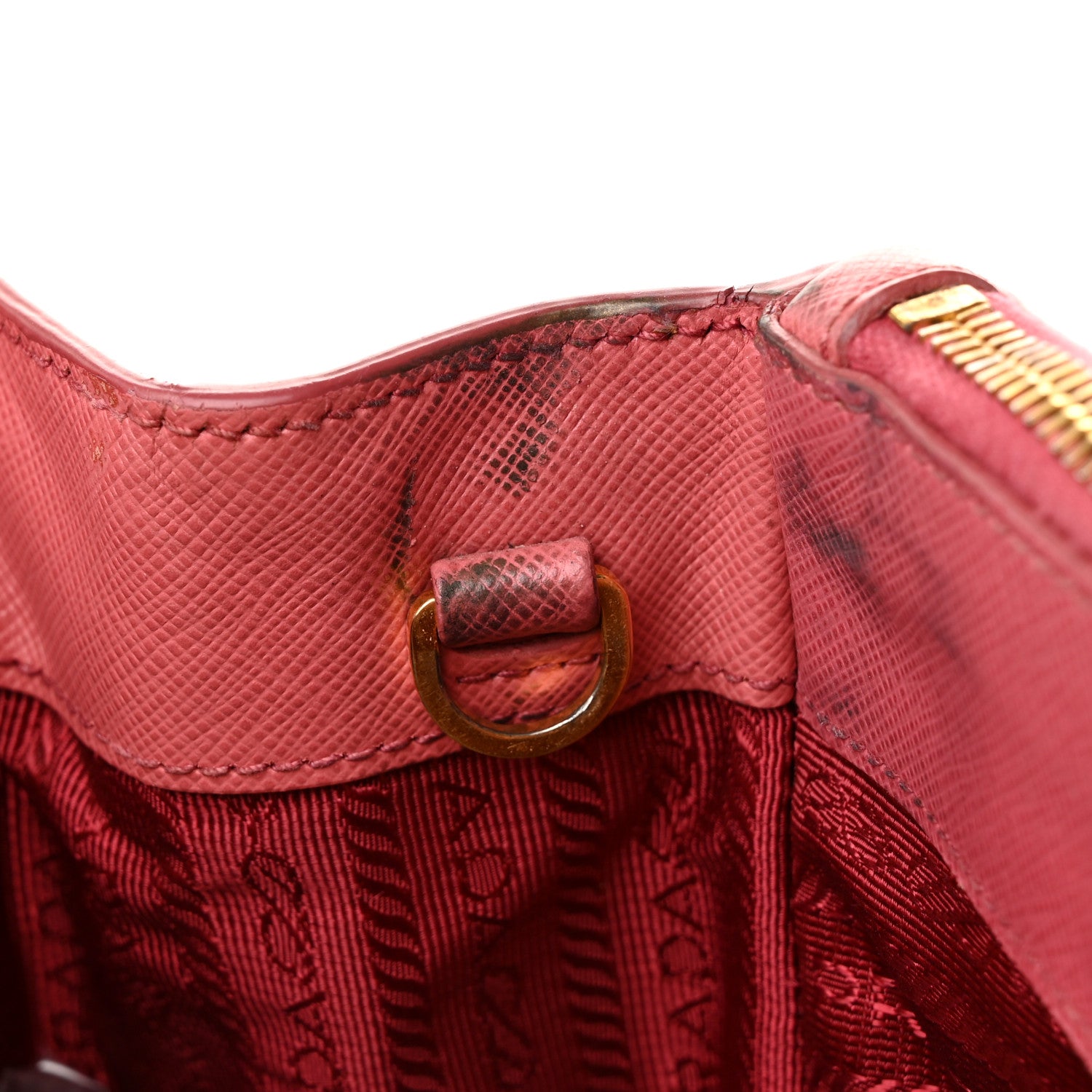 Prada Saffiano Medium Galleria Double Zip Tote Geranio 14 of 15