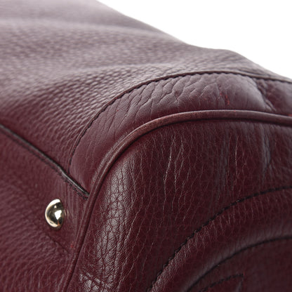 Gucci Pebbled Calfskin Medium Soho Boston Burgundy 12 of 15