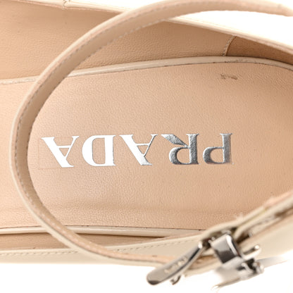 Prada Vernice Triangle Round Toe 35mm Pumps 37 Avorio 8 of 8