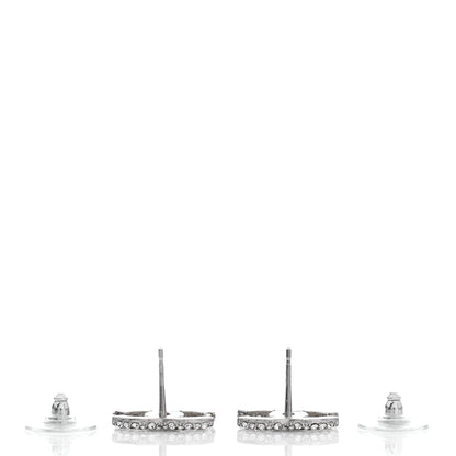 Chanel Crystal CC Earrings Silver 3 of 4
