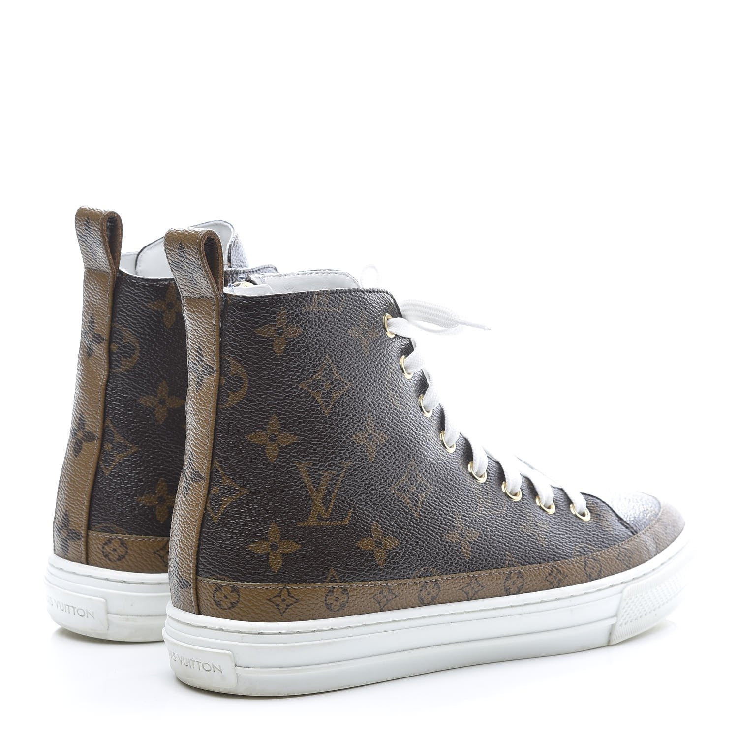 Louis Vuitton Patent Reverse Monogram Stellar Sneaker Boots 36 4 of 11
