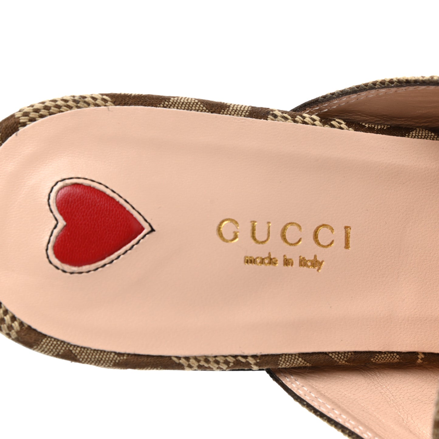 Monogram Jumbo GG Malaga Kid Womens Princetown Slippers 39.5 Camel Ebony New Acero Beige