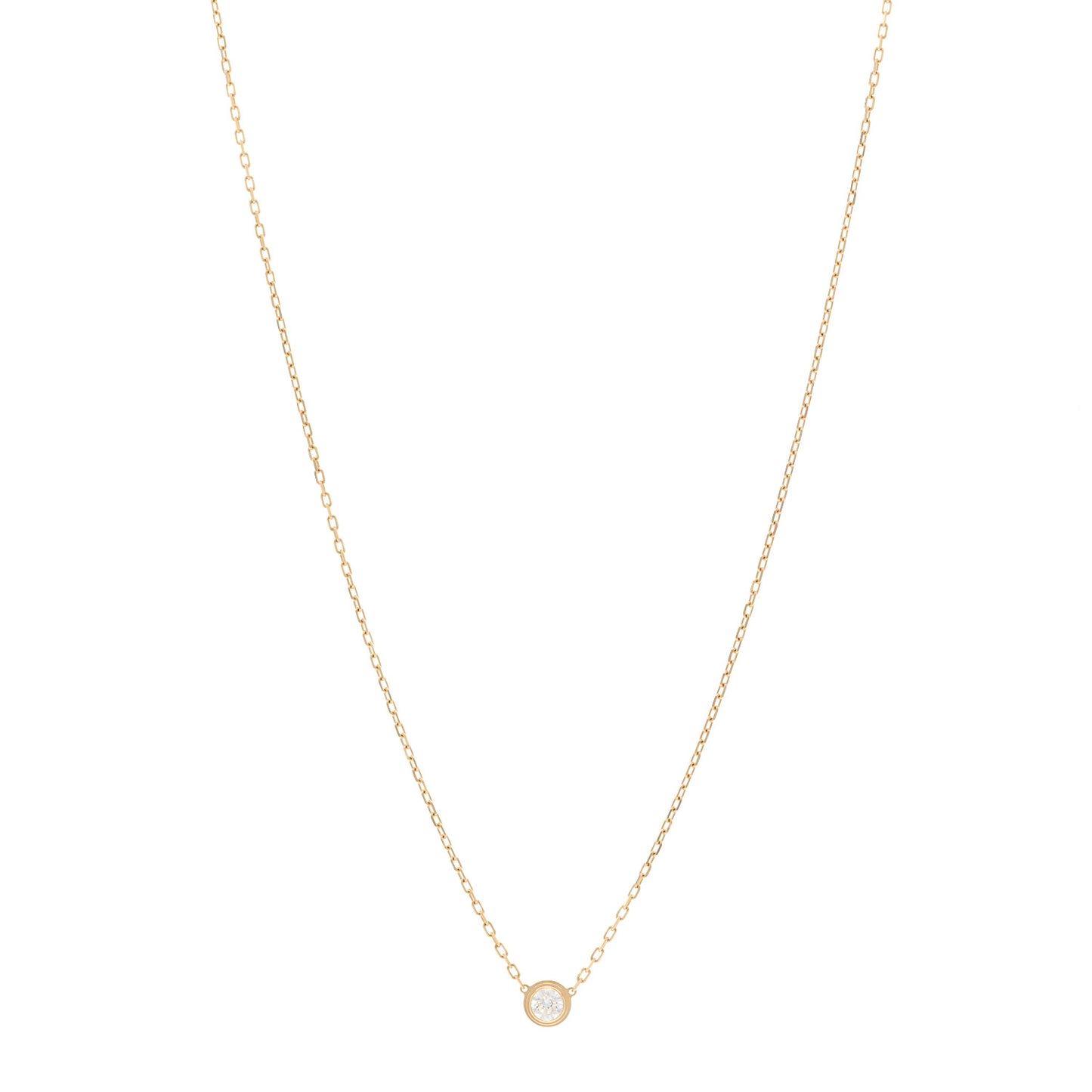 18K Yellow Gold Diamond LM D'Amour Pendant Necklace