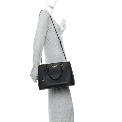 Prada Saffiano Lux Large Galleria Double Zip Tote Black 2 of 10