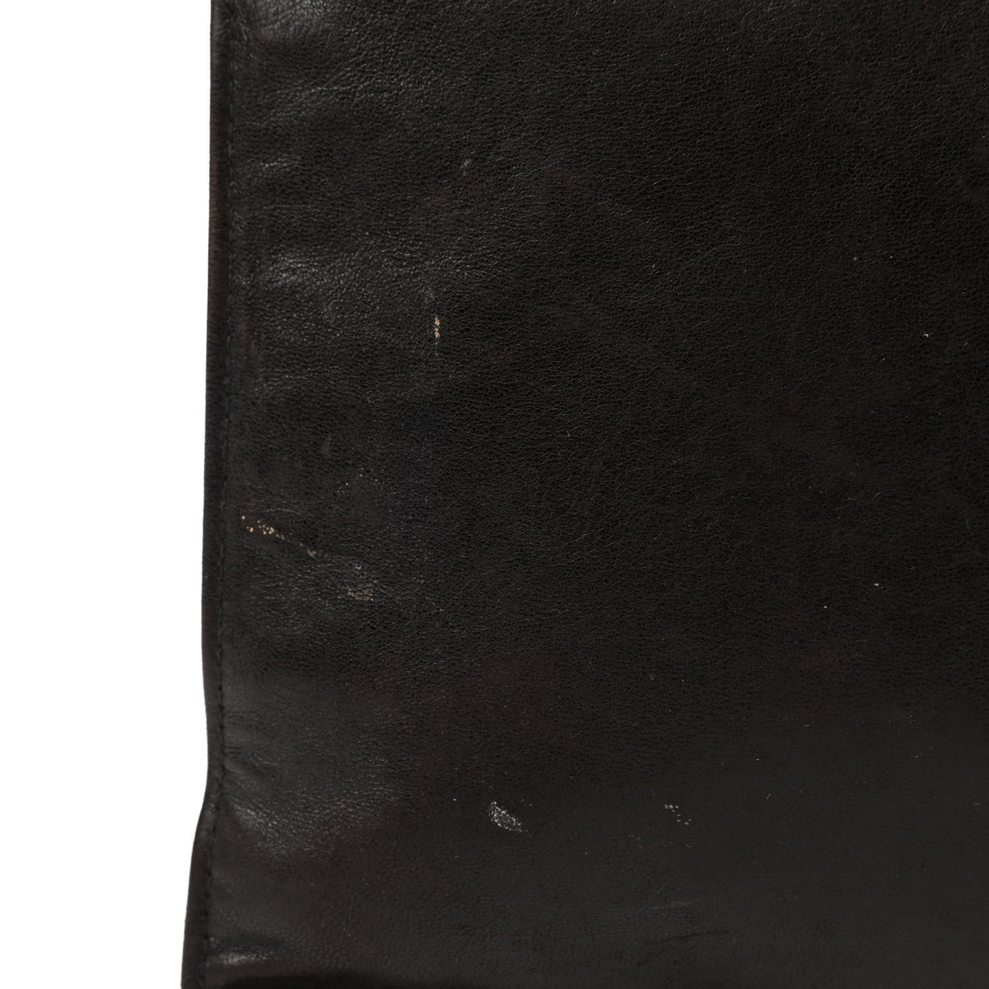 Lambskin CC Camellia Cosmetic Pouch Black