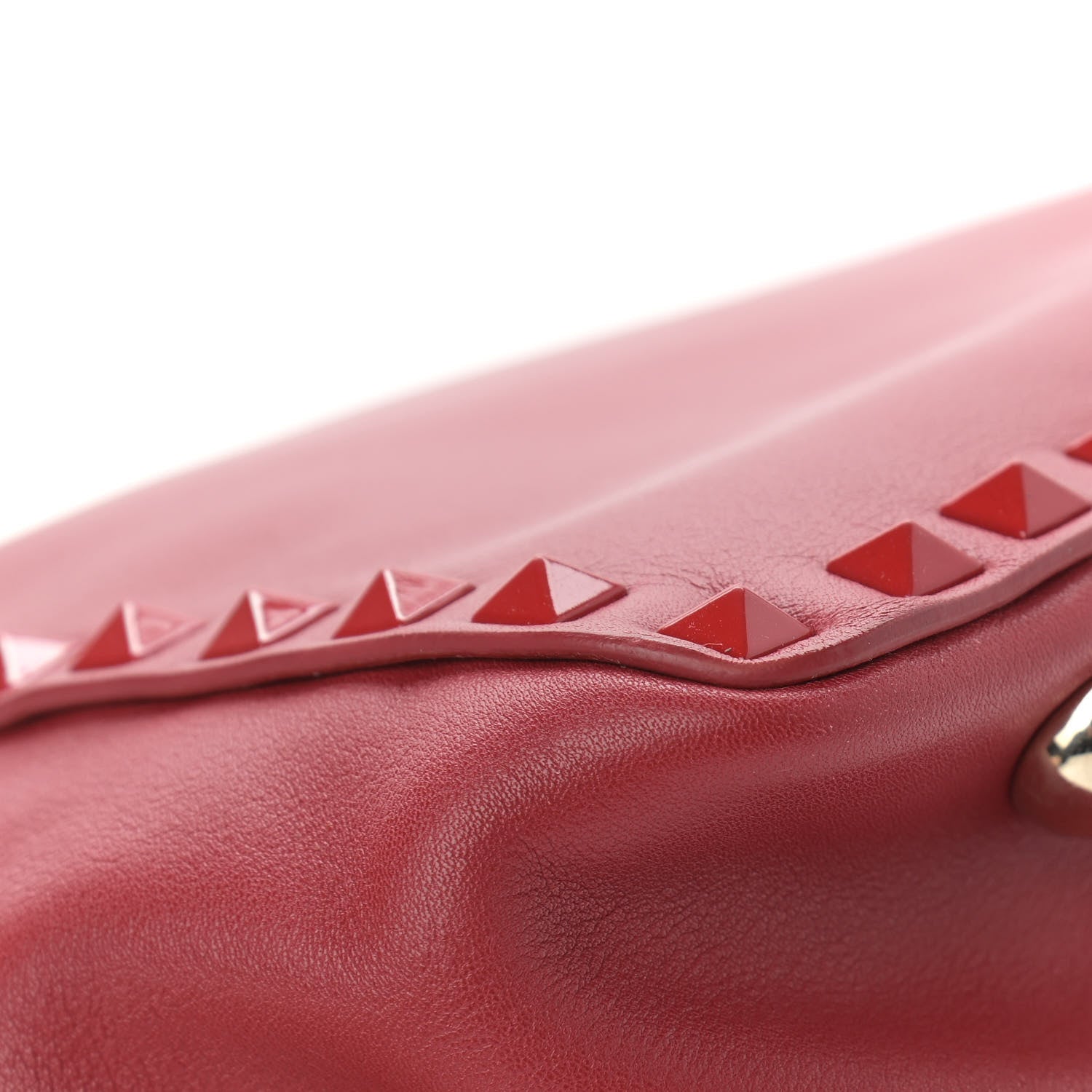 Valentino Garavani Vitello Monochrome Medium Rockstud All Over Tote Rosso Valentino 9 of 10