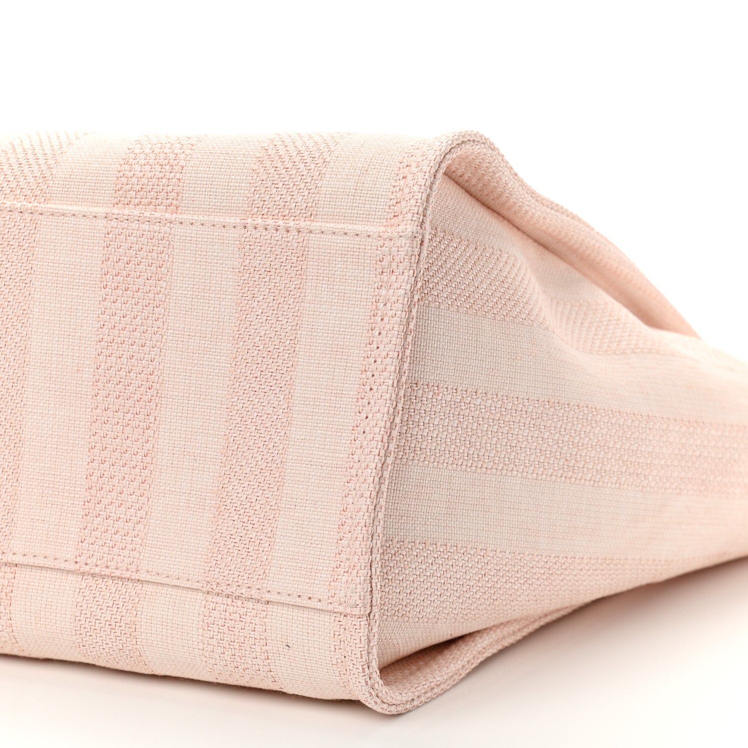 Chanel Mixed Fibers Calfskin Striped Medium Deauville Tote Light Pink 11 of 13