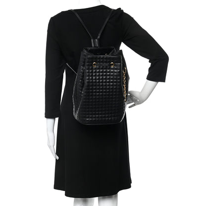 Celine Calfskin Quilted Small C Backpack Black 2 of 10