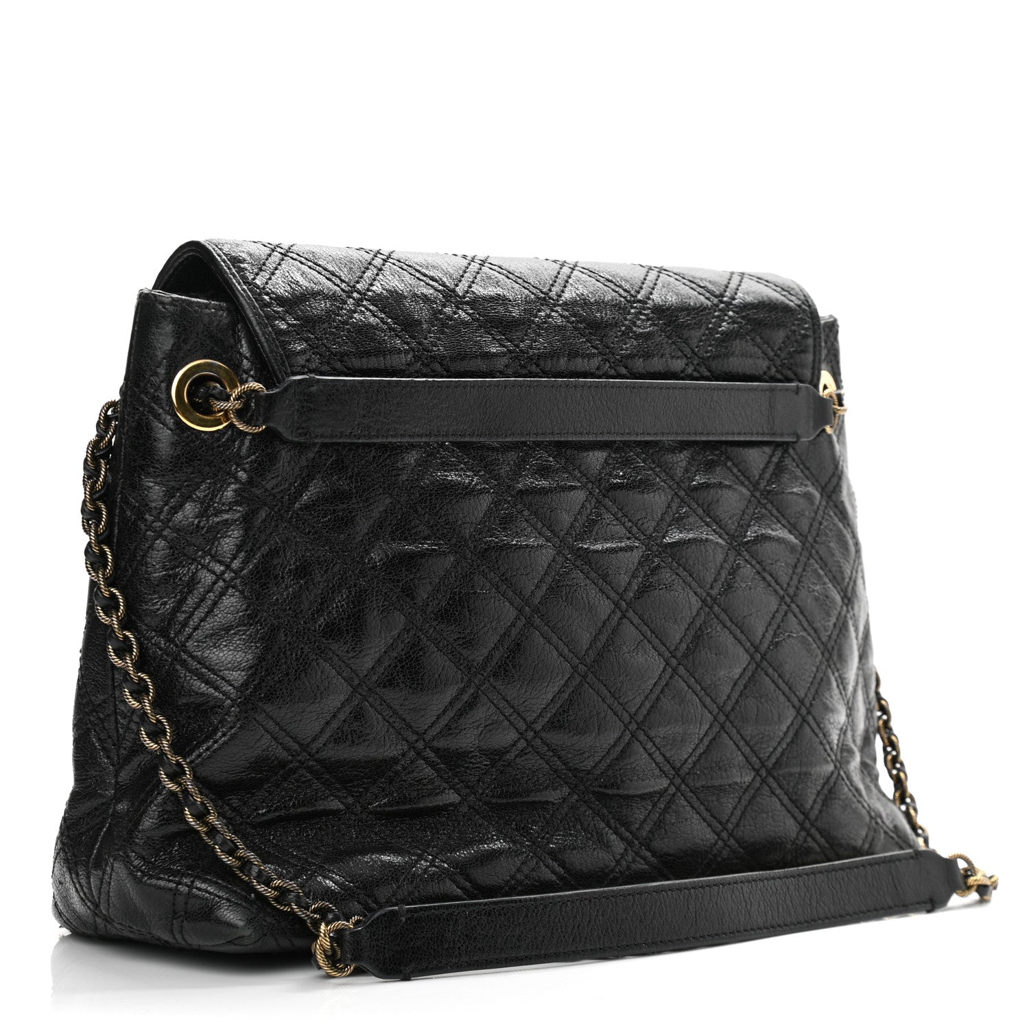 Marc Jacobs Lacquered Lambskin Baroque The Large Single Flap Black 3 of 12