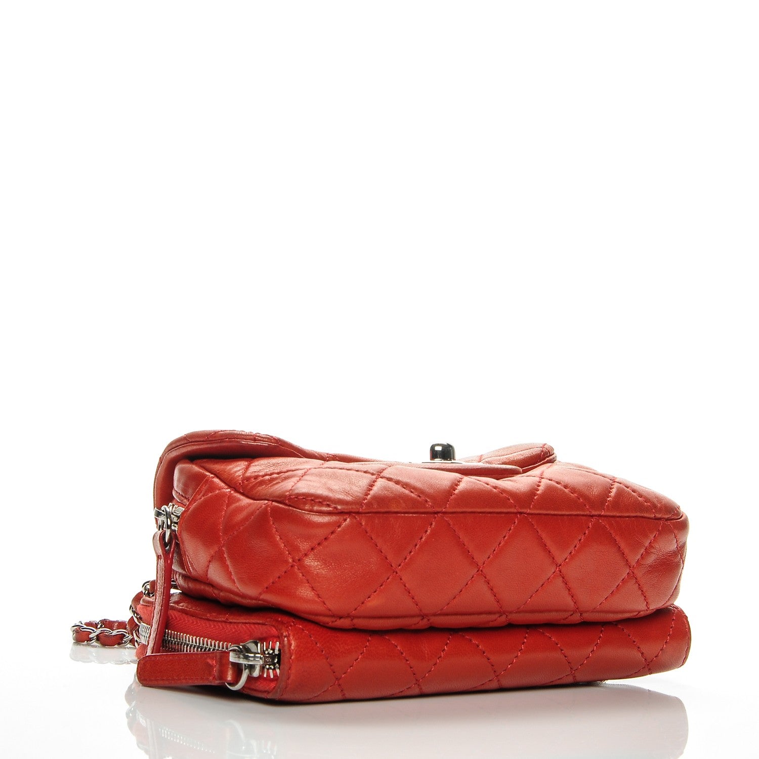 Chanel Lambskin Quilted New Mini Flap Red 4 of 10