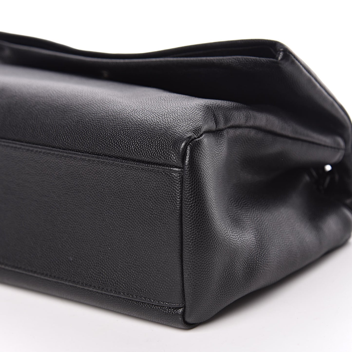 Grain De Poudre Medium West Hollywood Monogram Fold-Over Black