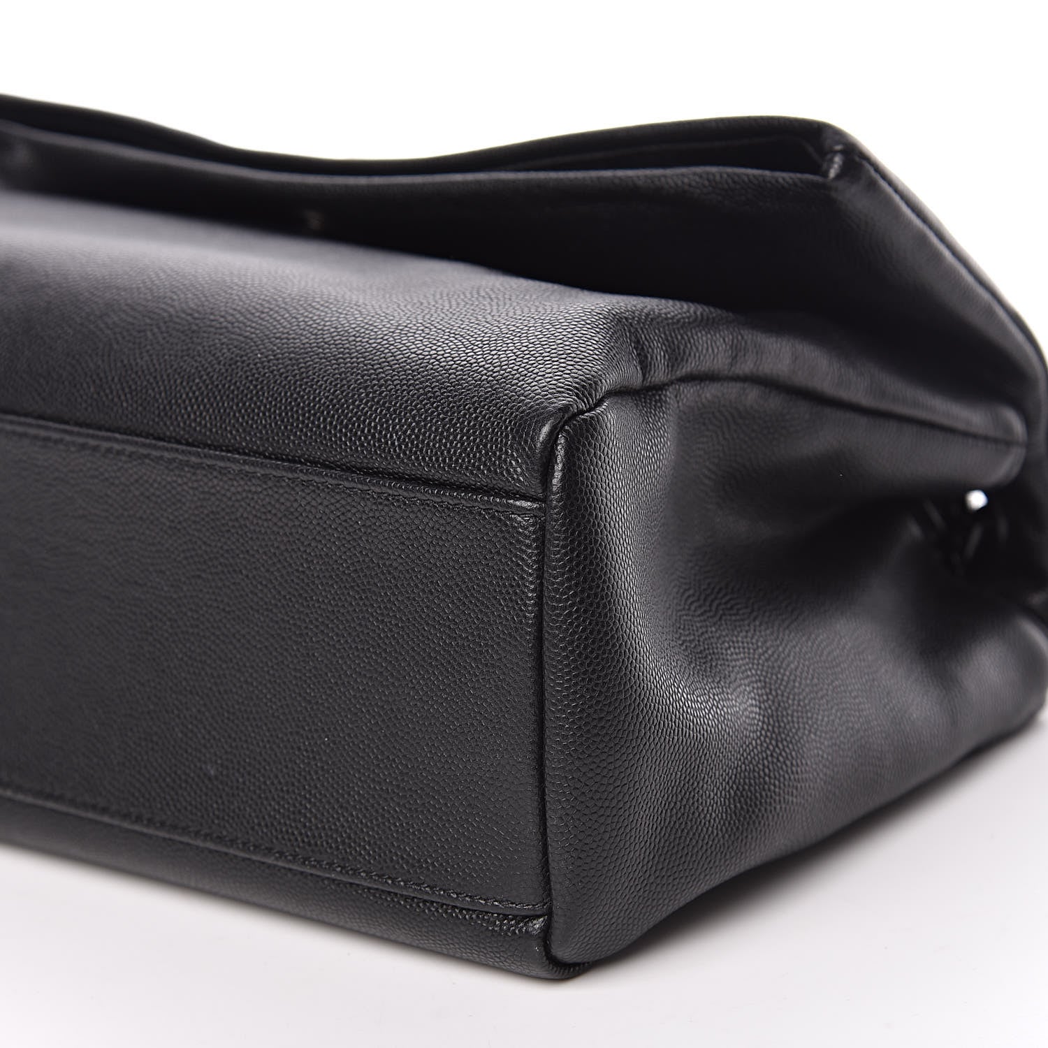 Saint Laurent Grain De Poudre Medium West Hollywood Monogram Fold-Over Black 9 of 10