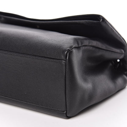 Saint Laurent Grain De Poudre Medium West Hollywood Monogram Fold-Over Black 9 of 10