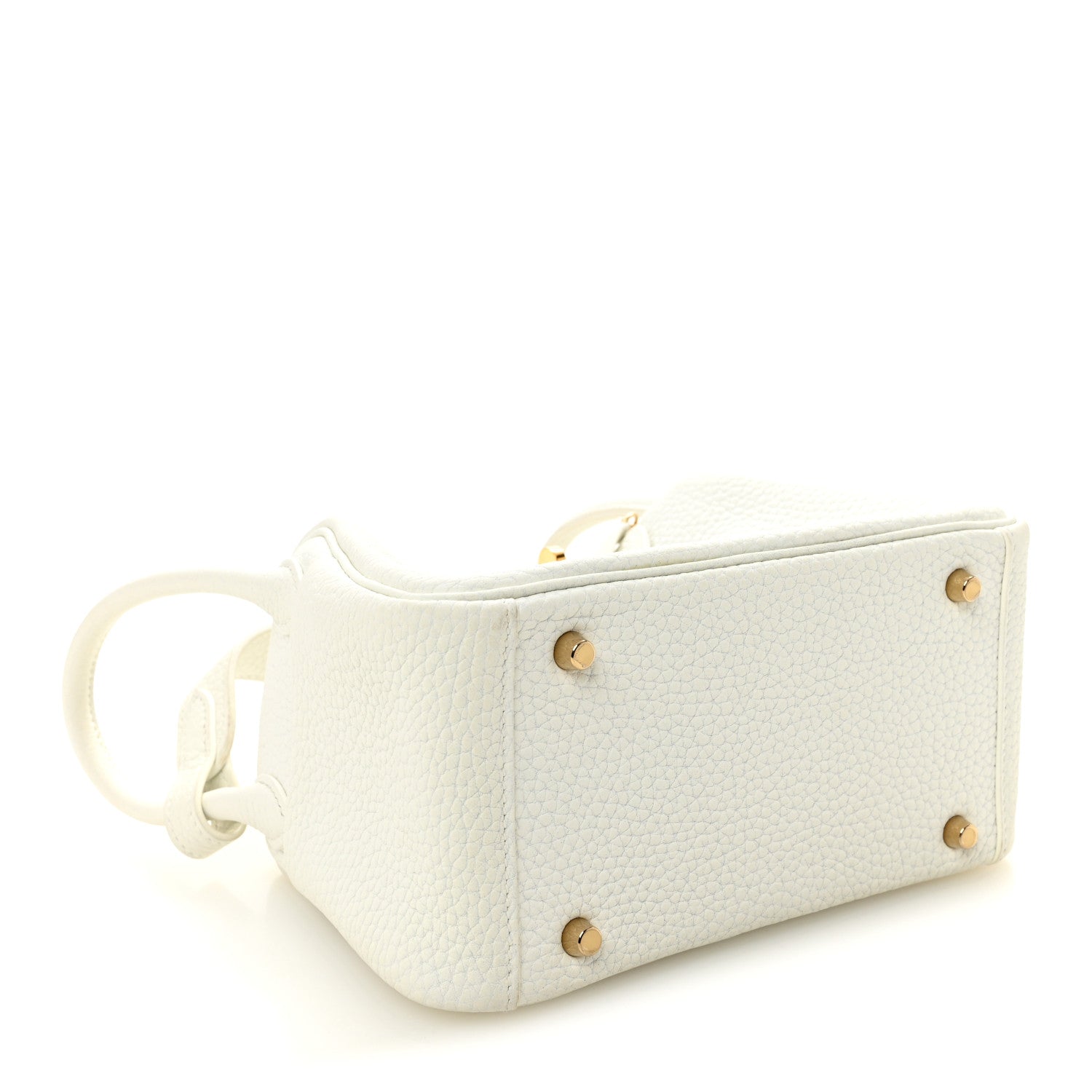Hermes Taurillon Clemence Mini Lindy 20 New White 4 of 10