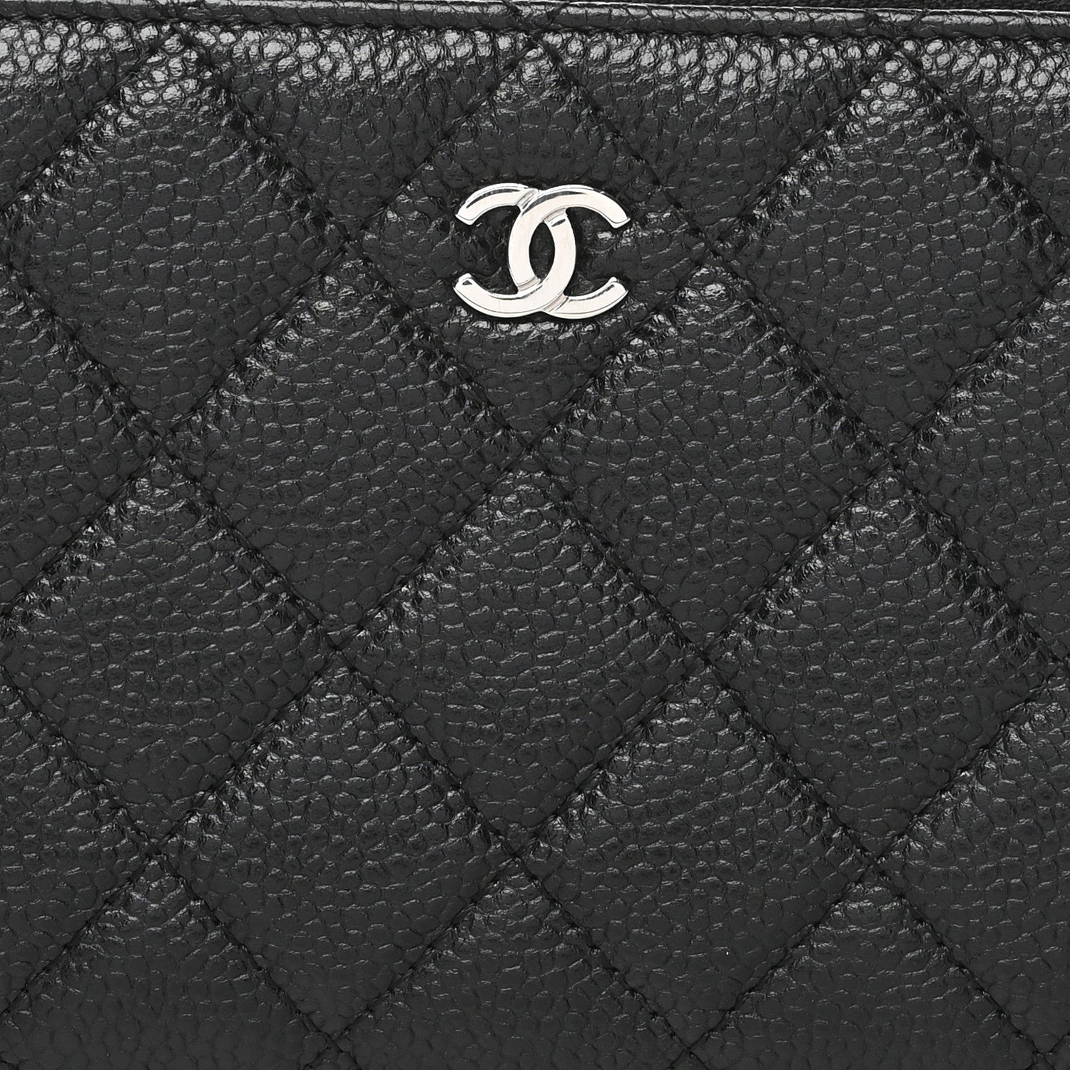 Chanel Caviar Quilted Large Gusset Zip Around Wallet Black 9 of 11