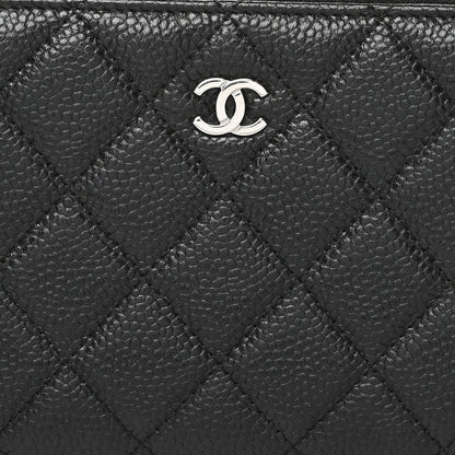 Chanel Caviar Quilted Large Gusset Zip Around Wallet Black 9 of 11