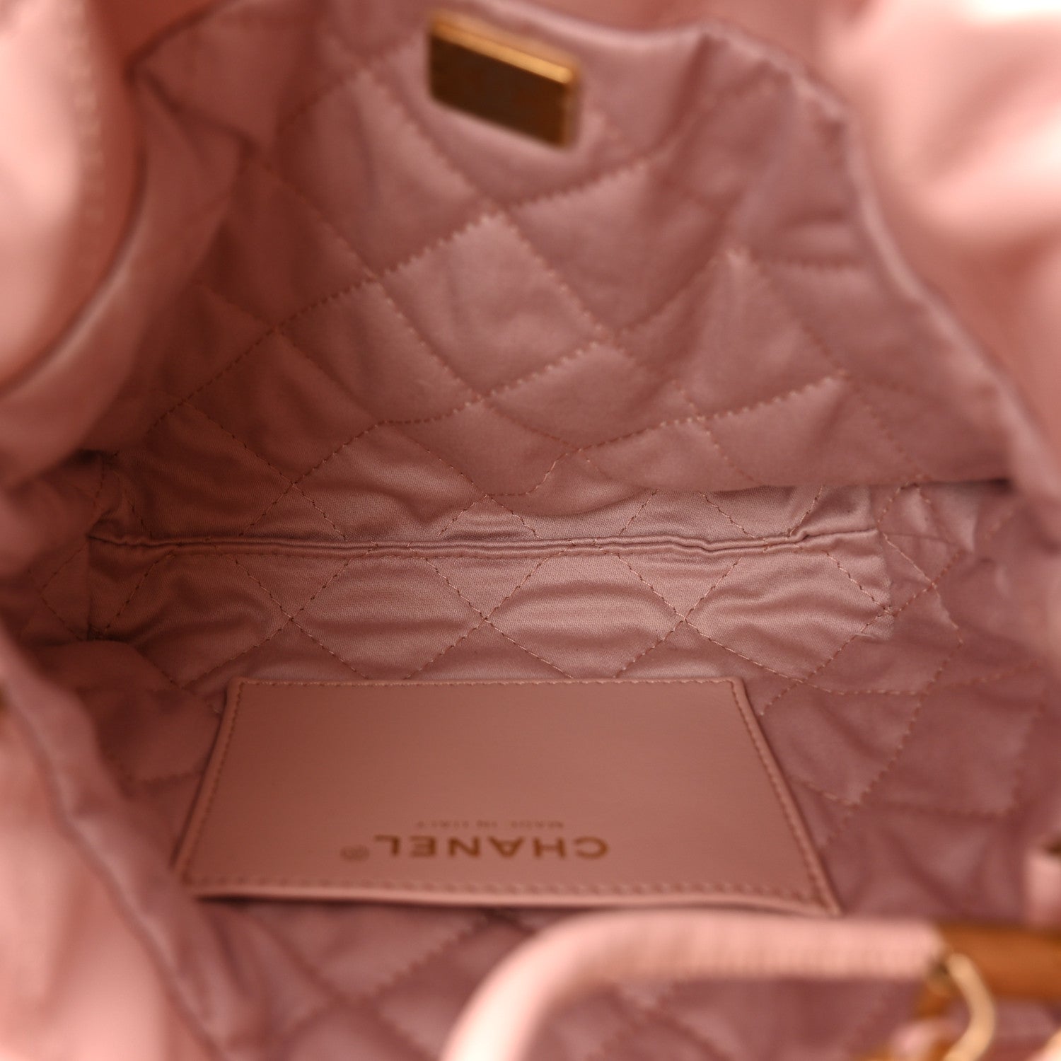 Chanel Shiny Calfskin Quilted Mini Chanel 22 Light Pink 5 of 11
