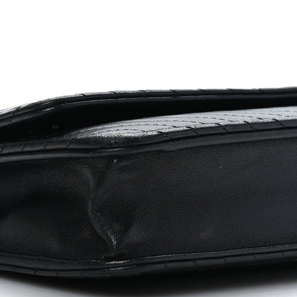 Chanel Lambskin Chevron Quilted Wallet On Chain WOC So Black 9 of 10