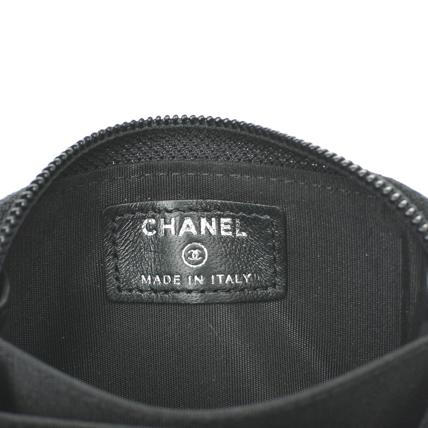 Chanel Lambskin Quilted Zip Around Boy Coin Purse Wallet Black 6 of 7