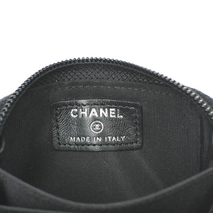 Chanel Lambskin Quilted Zip Around Boy Coin Purse Wallet Black 6 of 7