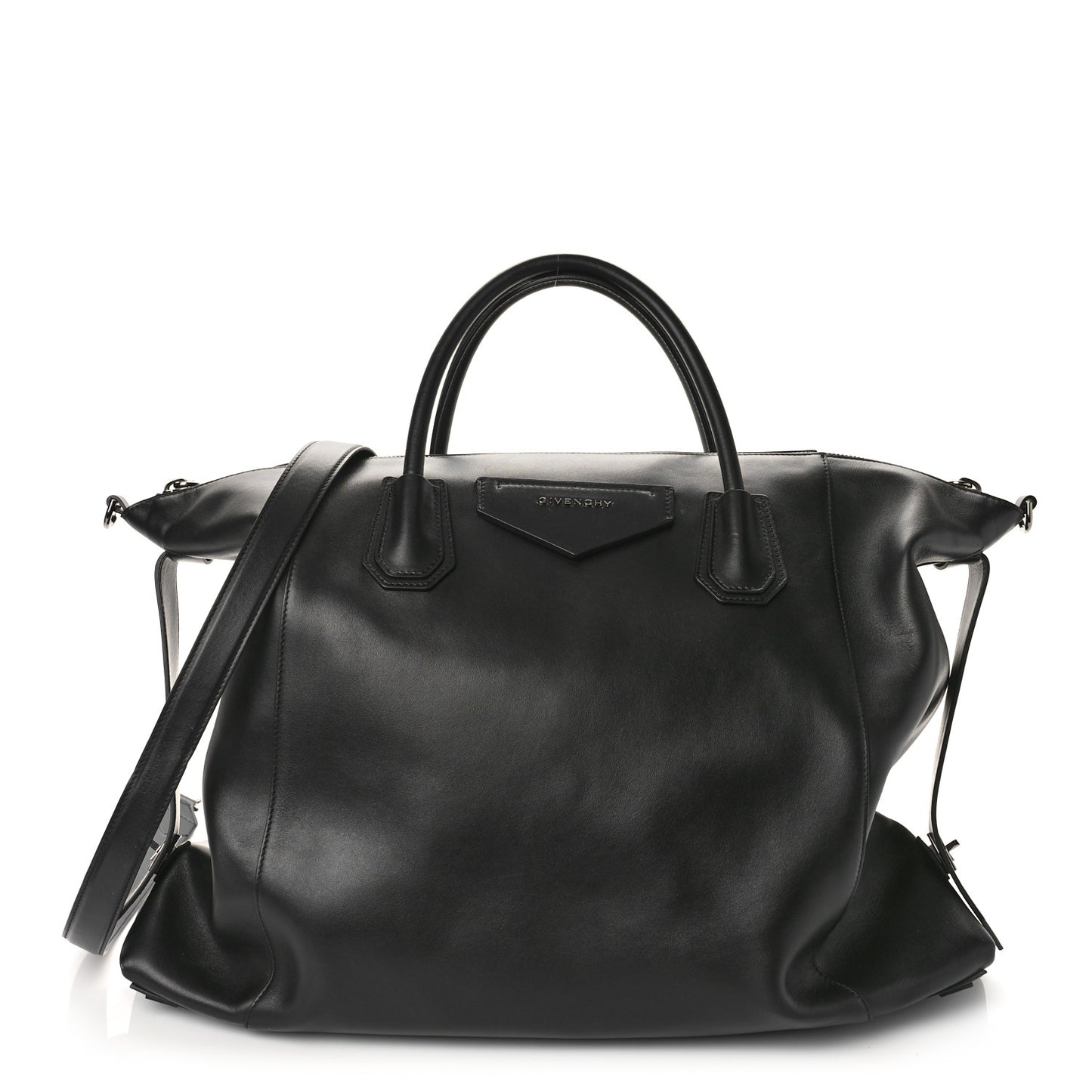 Smooth Calfskin Large Soft Antigona Black