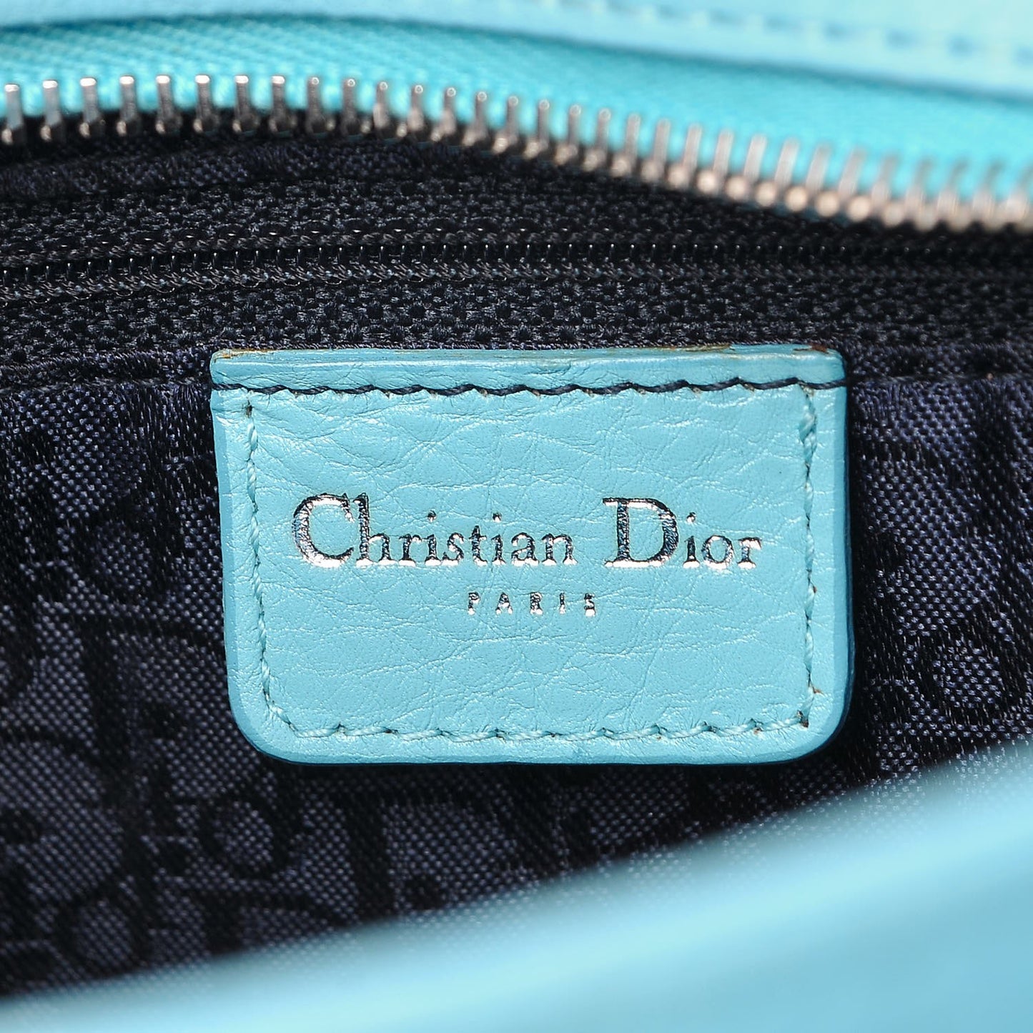Calfskin Cannage Tote Turquoise