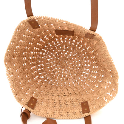 Saint Laurent Raffia Calfskin Small Panier Tote Naturel 5 of 12