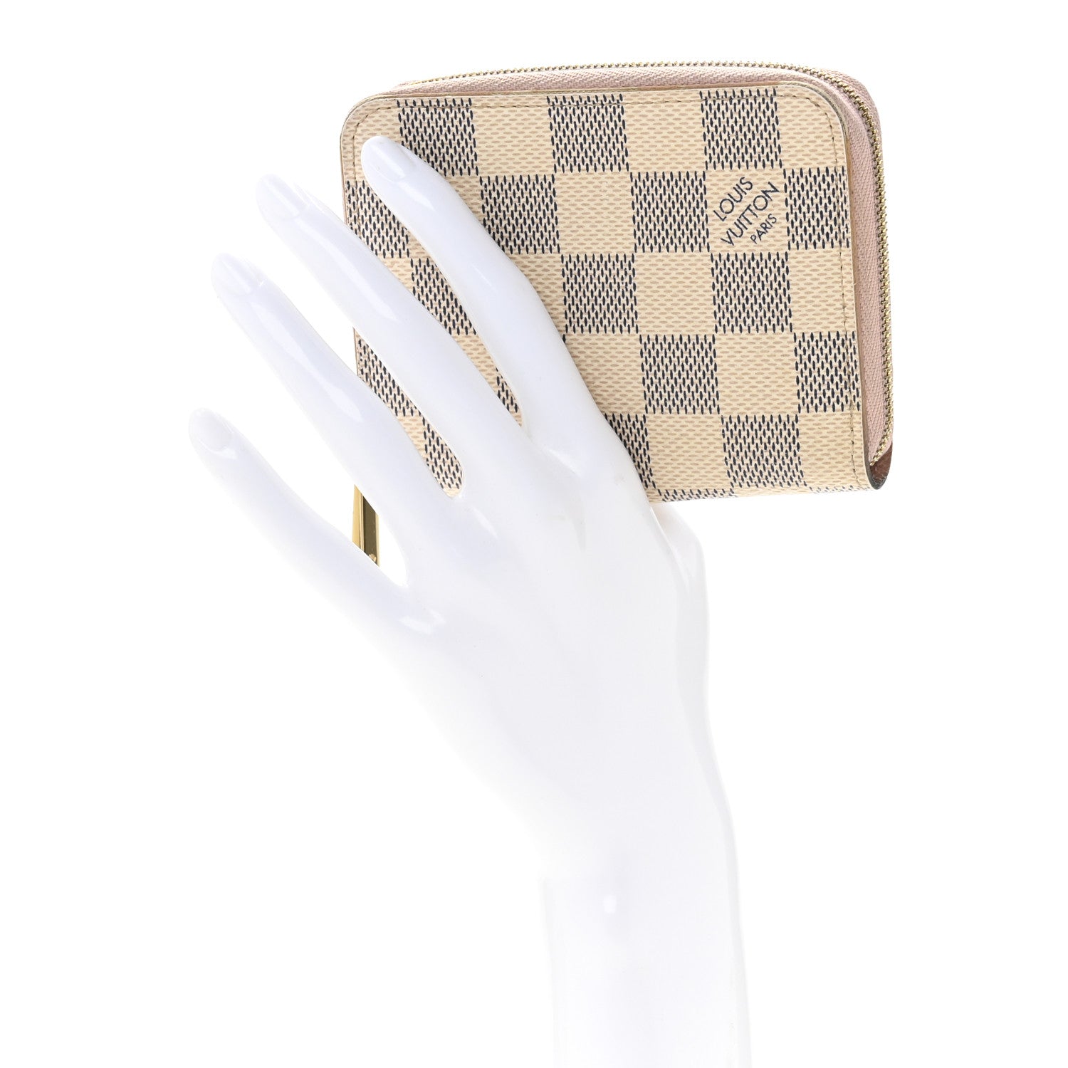 Louis Vuitton Damier Azur Zippy Coin Purse Rose Ballerine 2 of 11