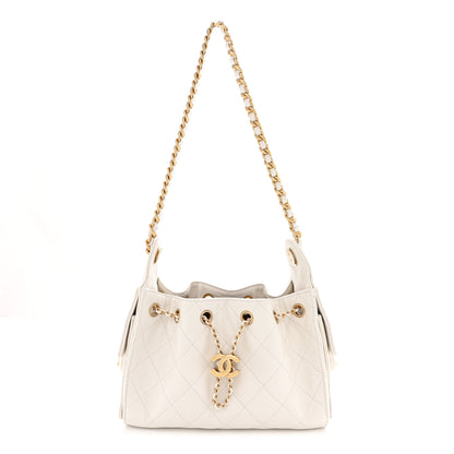 Chanel Caviar Quilted Mini Chanel 25 Handbag White 1 of 11