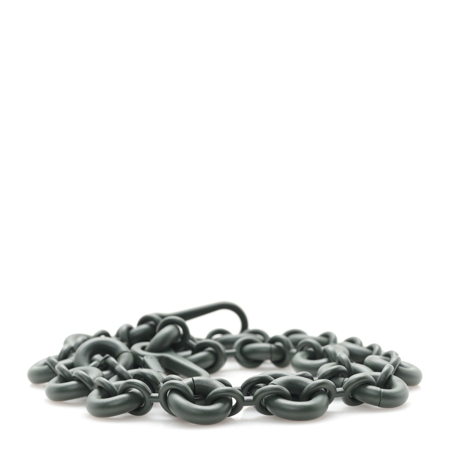 Loewe Brass Monochrome Donut Chain Shoulder Strap Olive Green 2 of 3
