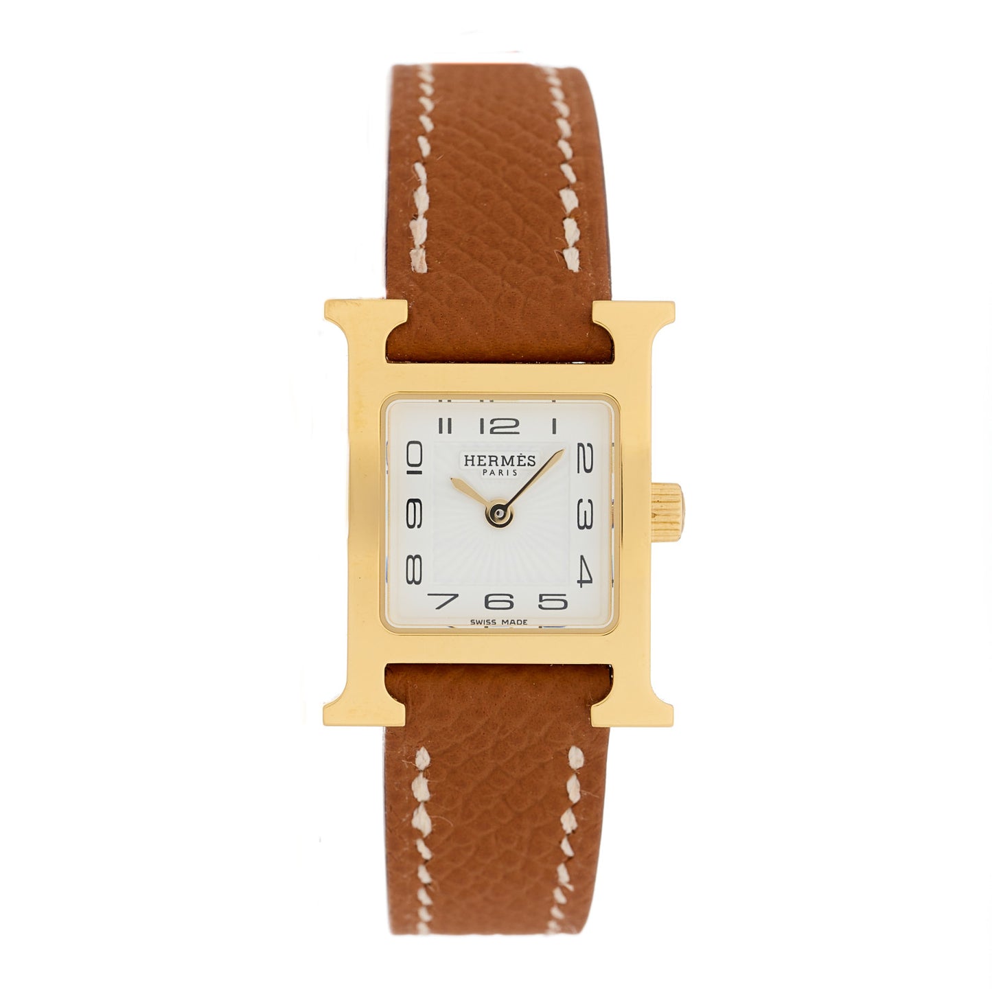 Stainless Steel Epsom 17.2mm Heure H Hour Quartz Watch Gold