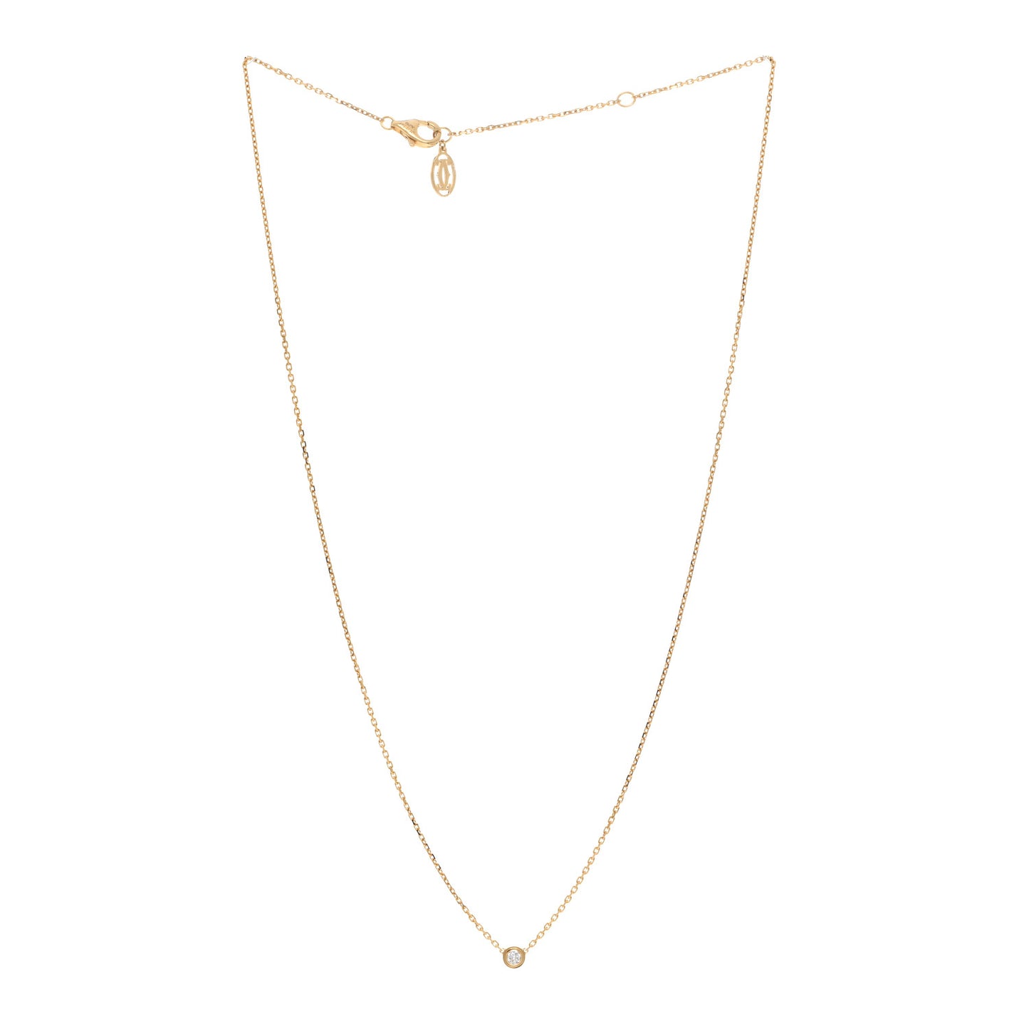 18K Yellow Gold Diamond XS D'Amour Pendant Necklace