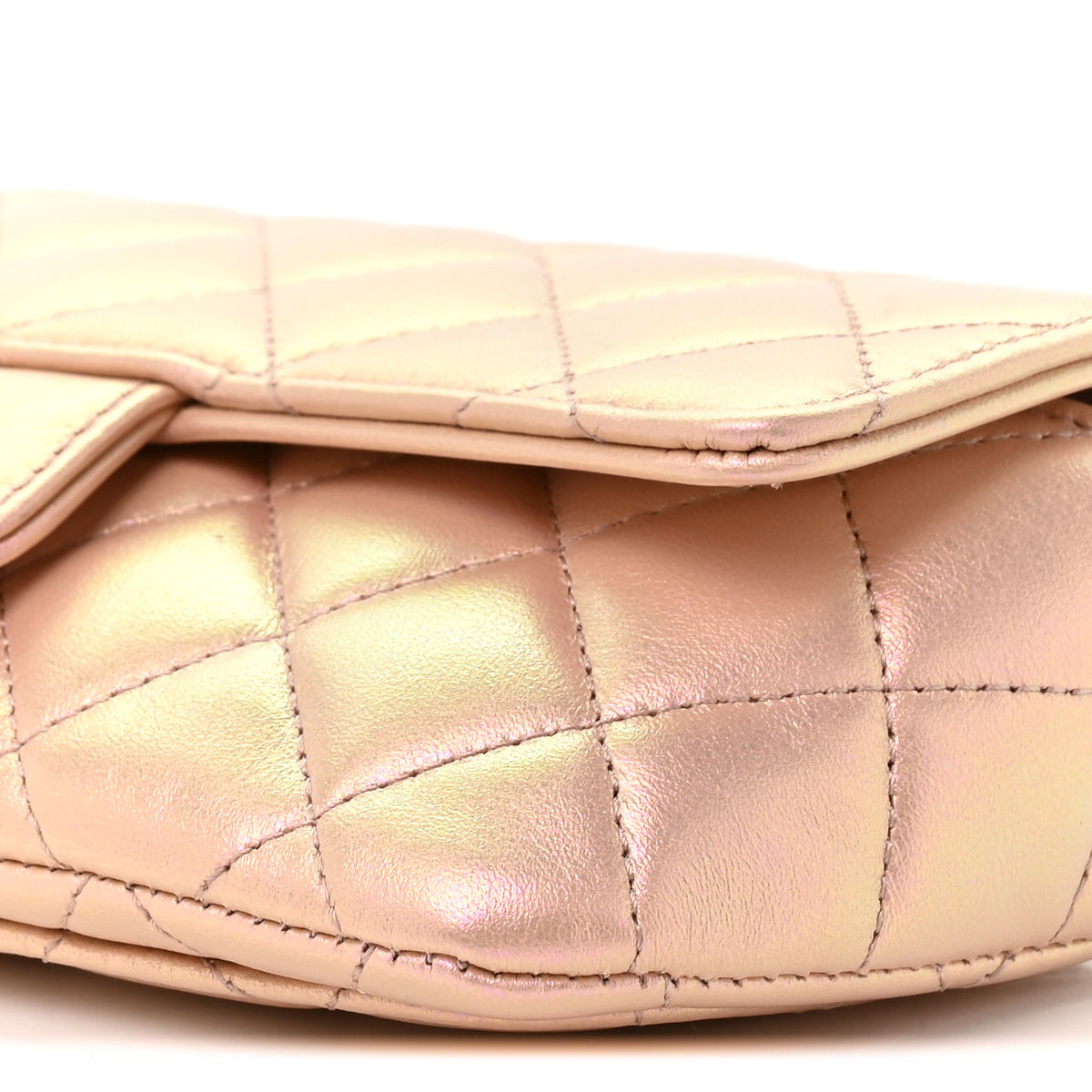 Chanel Iridescent Calfskin Quilted Glasses Case With Chain Pink 11 of 11