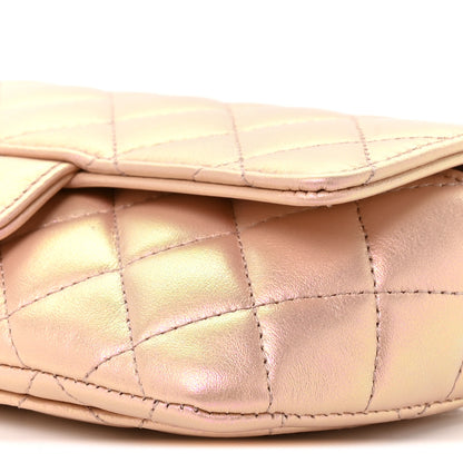 Chanel Iridescent Calfskin Quilted Glasses Case With Chain Pink 11 of 11