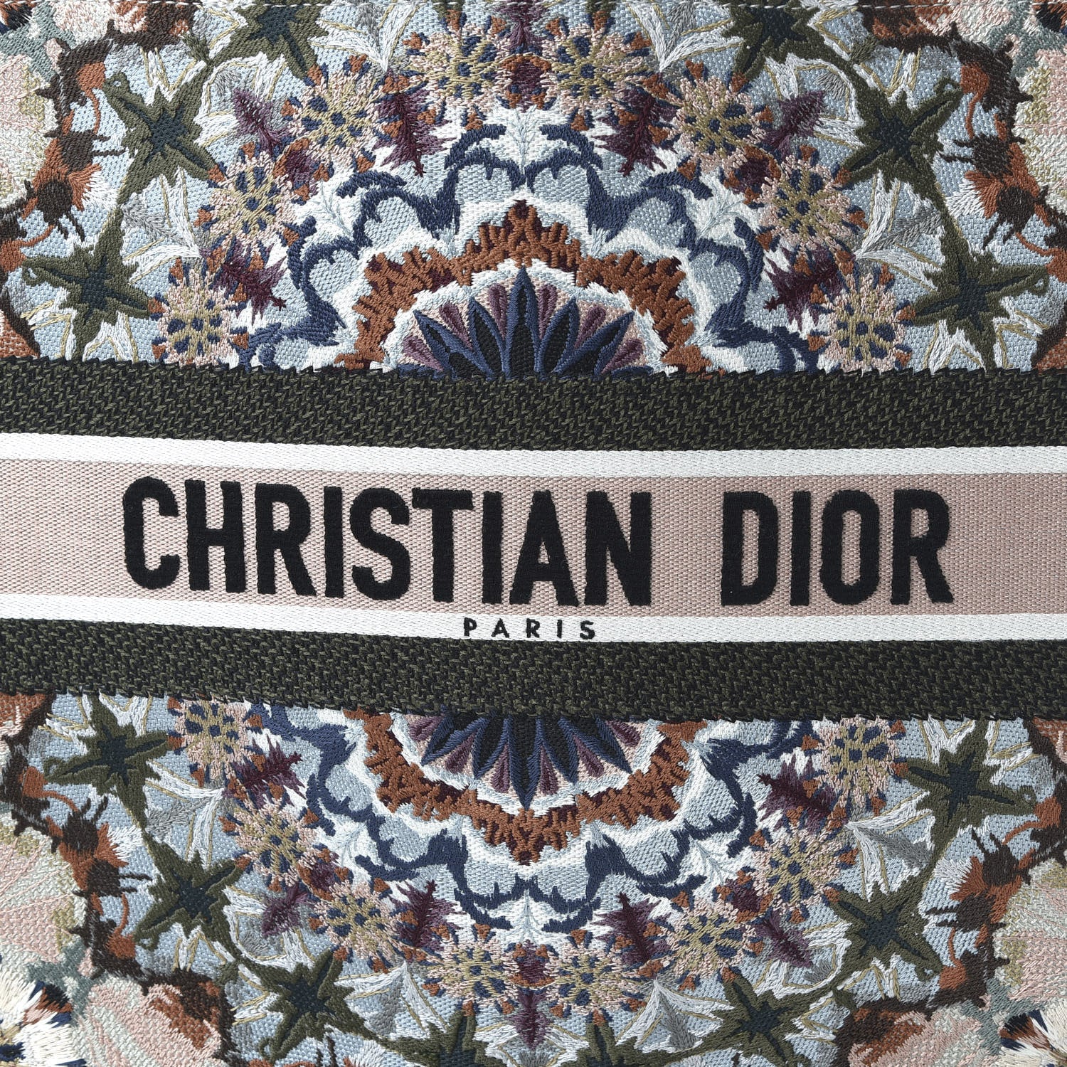 Christian Dior Canvas Embroidered KaleiDioroscopic Book Tote Multicolor 10 of 10