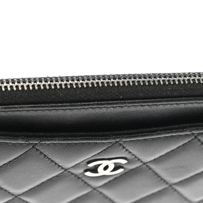 Chanel Lambskin Quilted Classic Zip Pouch Black 8 of 8