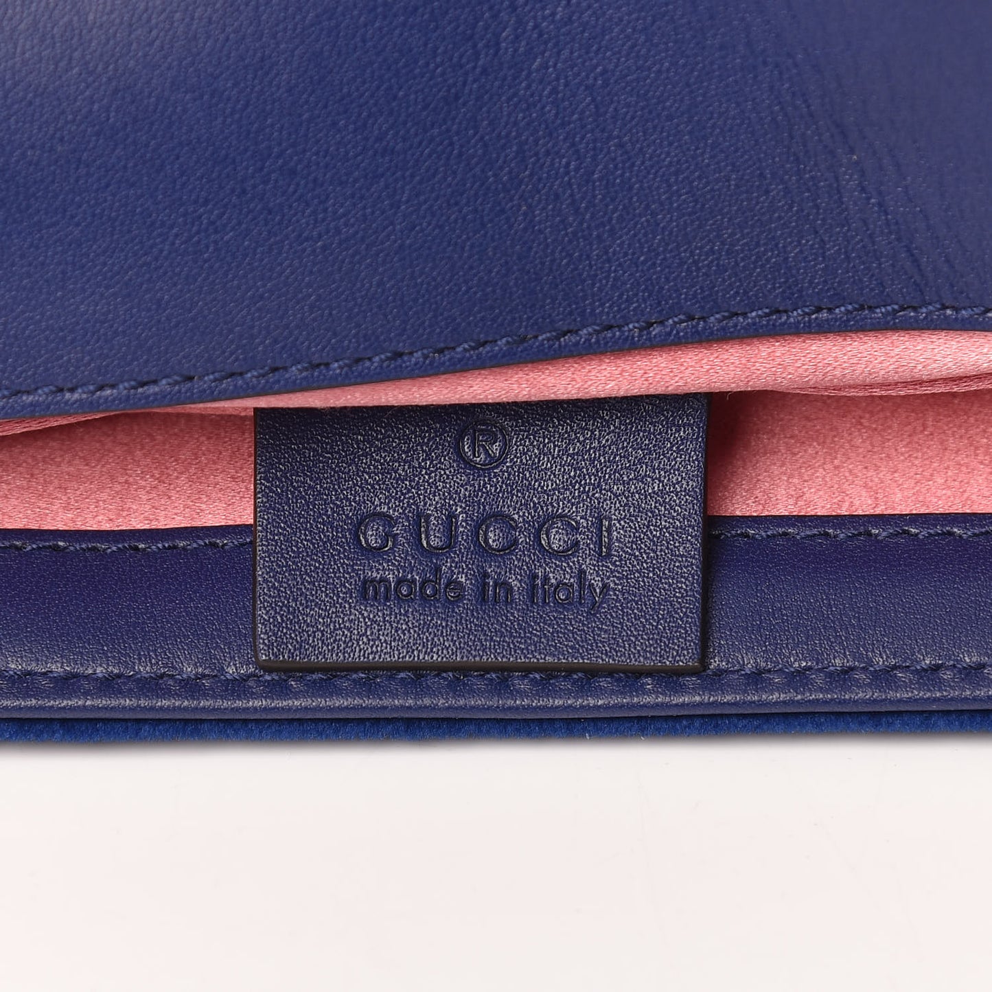 Velvet Matelasse Mini GG Marmont Shoulder Bag Cobalt Blue