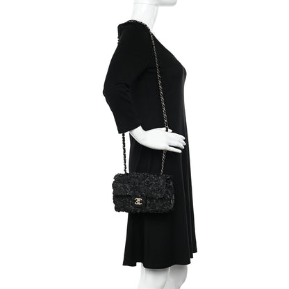 Chanel Lambskin Small Camellia Flap Black 2 of 11