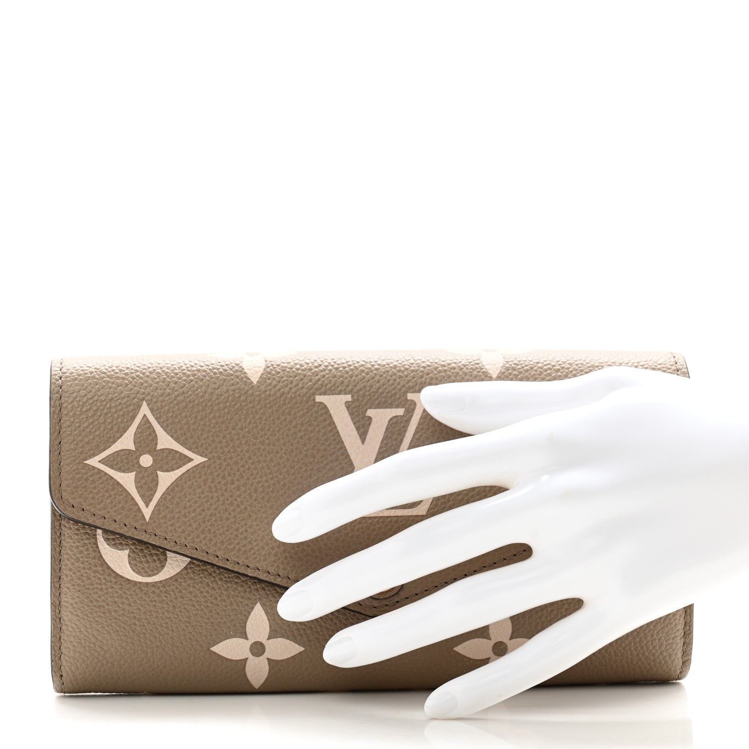 Louis Vuitton Empreinte Monogram Giant Sarah Wallet Tourterelle Creme 2 of 9