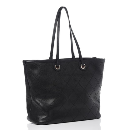 Chanel Grained Calfskin Shopping Fever Tote Black 4 of 9
