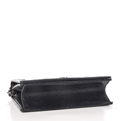 Christian Dior Crackled Deerskin Medium Diorama Flap Bag Black 4 of 16