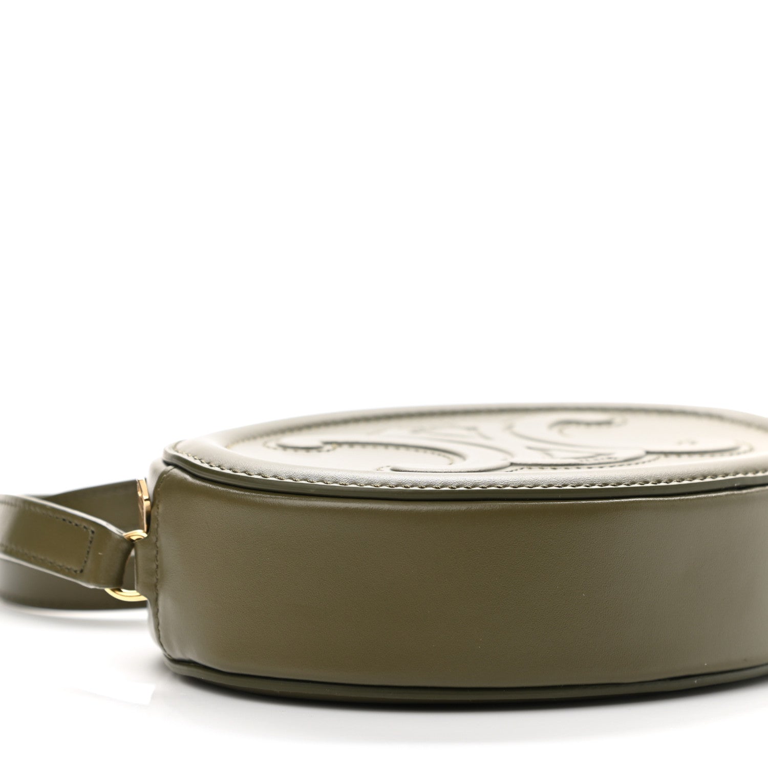 Celine Smooth Calfskin Cuir Small Triomphe Oval Purse Crossbody Dark Olive 8 of 13