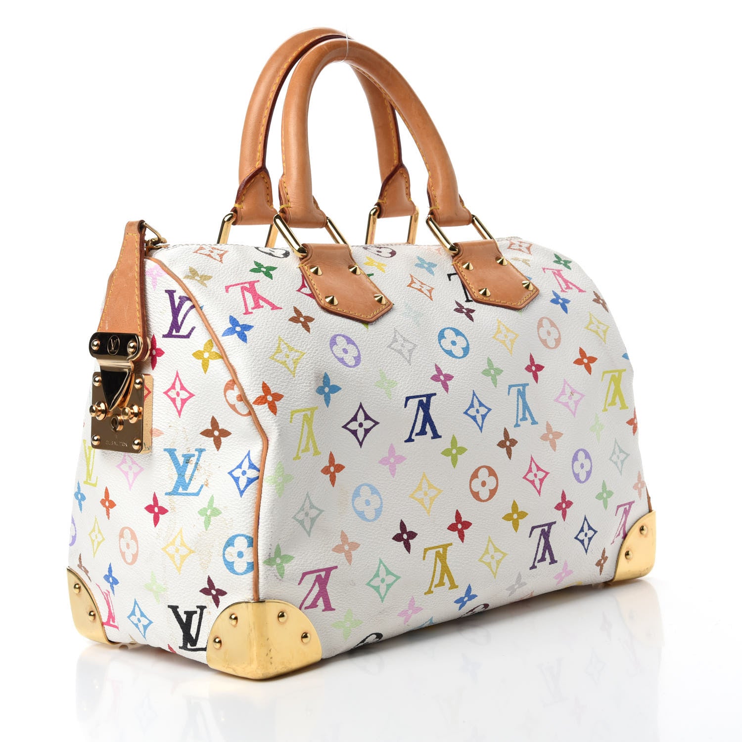 Louis Vuitton Monogram Multicolor Speedy 30 White 3 of 15