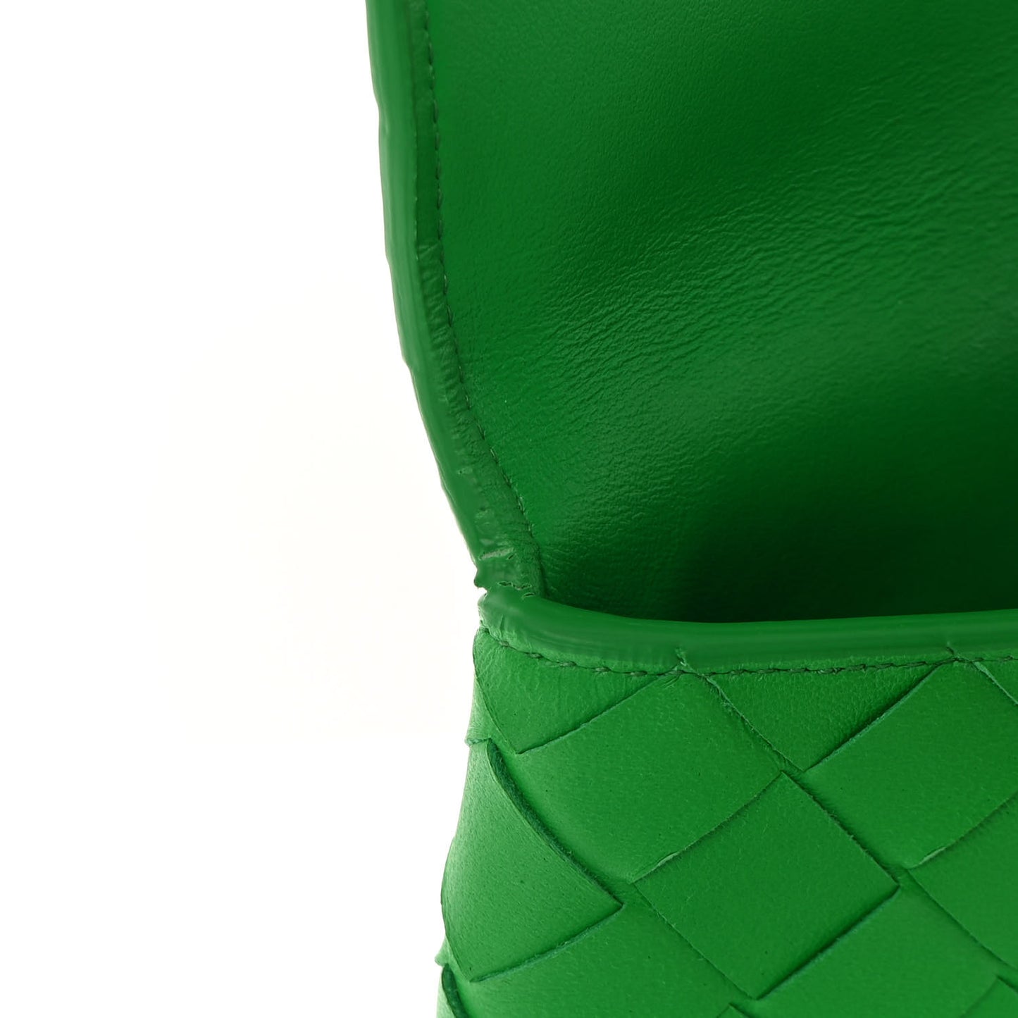 Nappa Intrecciato Flap Pouch Parakeet