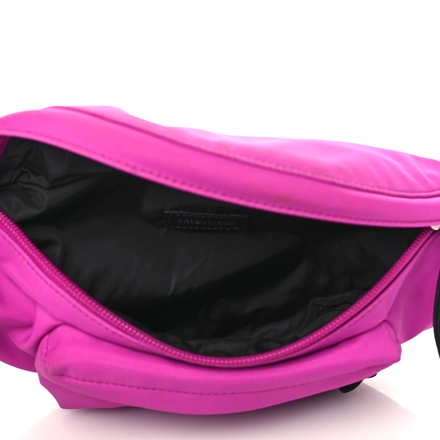 Balenciaga Sport Nylon Logo Embroidered Small Wheel Beltpack Fuchsia Black 5 of 6