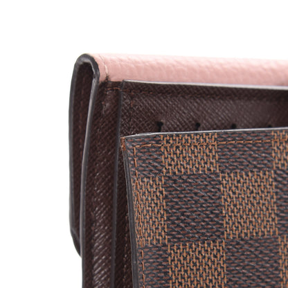 Louis Vuitton Damier Ebene Normandy Compact Wallet Rose Ballerine 5 of 9