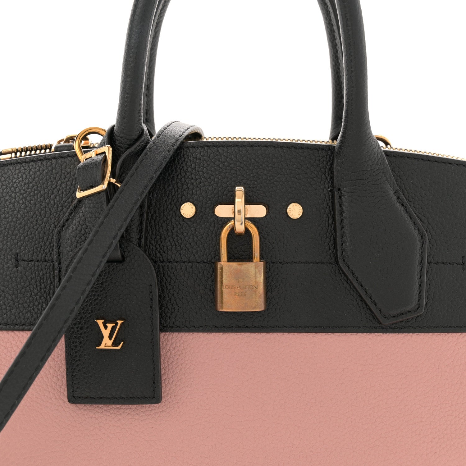 Louis Vuitton Taurillon City Steamer PM Magnolia Pink Black 7 of 12