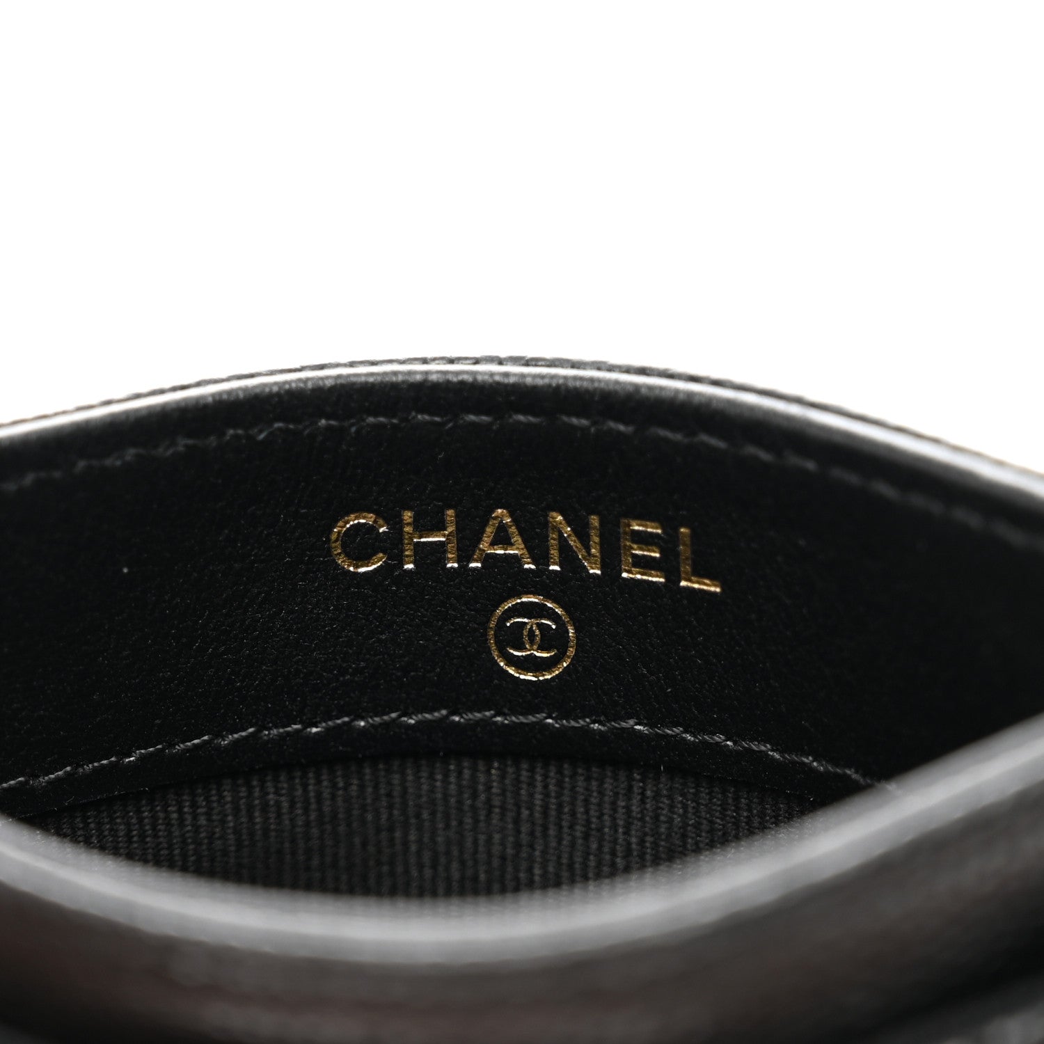 Chanel Caviar Quilted Crystal Enamel CC Card Holder Black 6 of 9