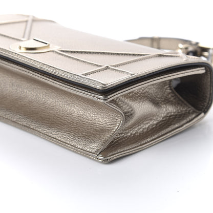 Christian Dior Metallic Grained Calfskin Medium Diorama Flap Bag Gold 7 of 10