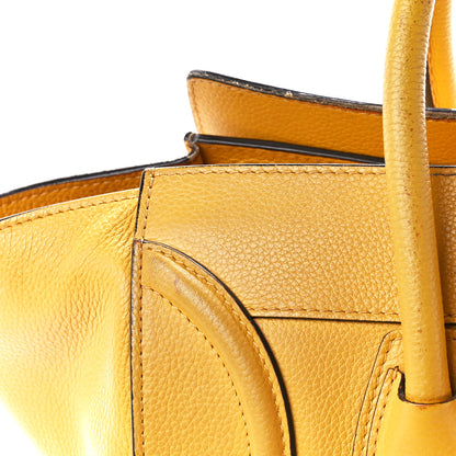 Celine Drummed Calfskin Mini Luggage Ocre 14 of 17